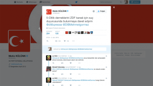 Der AKP-Abgeordnete Metin Külünk fordert DITIB-Mitglieder auf, gegen das ZDF und damit den Satiriker Böhmermann Strafanzeige zu stellen.