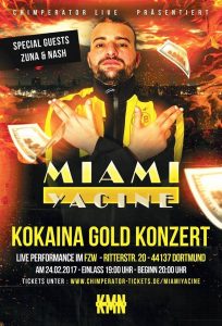 Das Rap-Konzert von „Miami Yacine“ im Freizeitzentrum West wurde aus Sicherheitsgründen abgesagt.