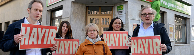Die Kritiker des Verfassungsreferendums werden auch von den Dortmunder Grünen unterstützt.
