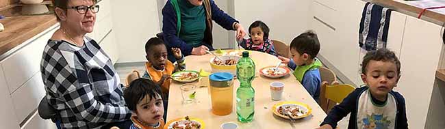 Die Kinder sind in den neuen Räumen mittlerweile heimisch geworden. Foto: Alex Völkel