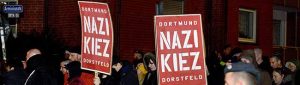 Die „Nazi-Kiez“-Plakate sind auf Demos erlaubt, nicht aber im Wahlkampf.