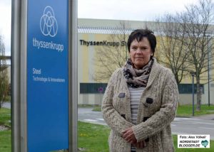 Sabine Birkenfeld ist Betriebsrats-Vorsitzende bei Thyssen Krupp Steel in Dortmund.