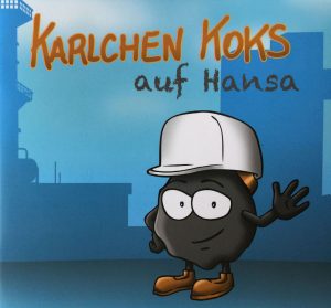Karlchen Koks ist das Maskottchen des Kinderprogramms auf der Kokerei Hansa.