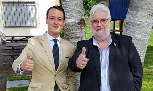 Das Direktkandidaten-Duo für Dortmund: Matthias Helferich (l.) und Heiner Garbe. Foto: AfD