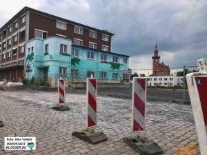 In der Speicherstraße haben die Kanalbauarbeiten begonnen.