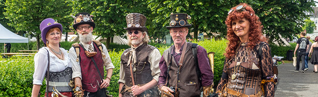 Noch bis Montag läuft das Steampunk-Festival in Bövinghausen. Bilder: Roland Klecker/dofoto.de