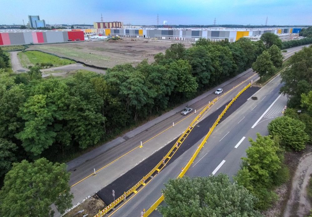 Die Baustelle ist eingerichtet - am heutigen Montag geht es los. Fotos: Sascha Rotermund 