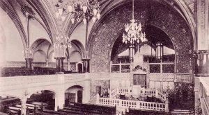 Innenansicht der 1900 eröffneten Synagoge mit der imposanten Walker-Orgel. Bild: Sammlung Klaus Winter
