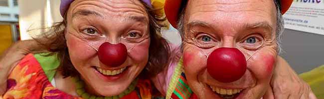 Die sozialen Projekte stellen sich vor - die „Clowns-Visite“ hatte gut lachen.