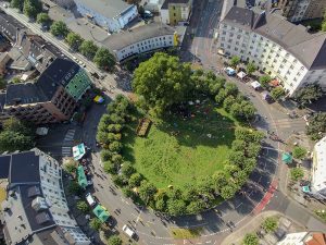 Der Borsigplatz aus der Vogelperspektive.