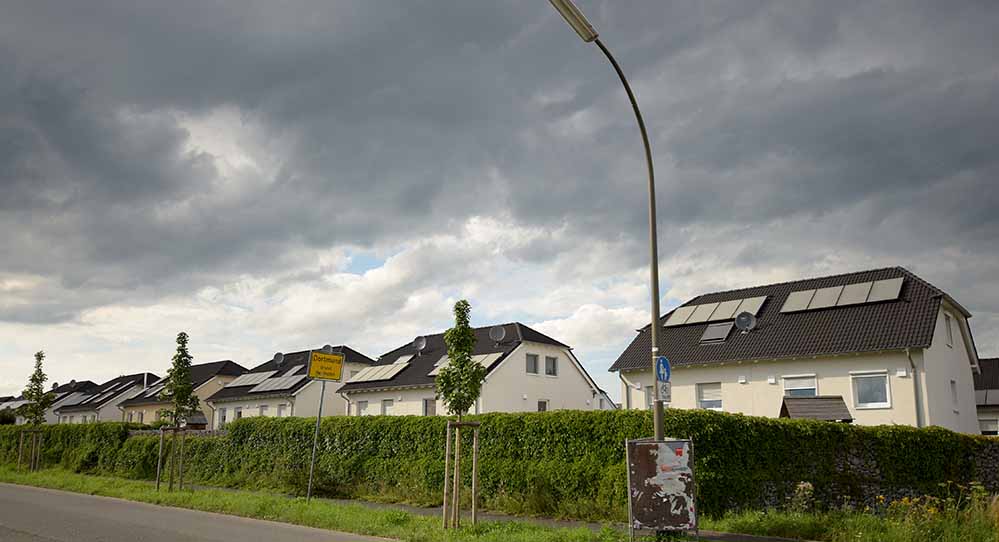 Die Solarsiedlung Apolloweg in Aplerbeck ist die erste Solarsiedlung in Dortmund. Foto: Ole Steen