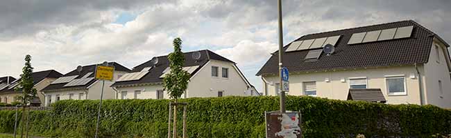 Die Solarsiedlung Apolloweg in Aplerbeck ist die erste Solarsiedlung in Dortmund. Foto: Ole Steen