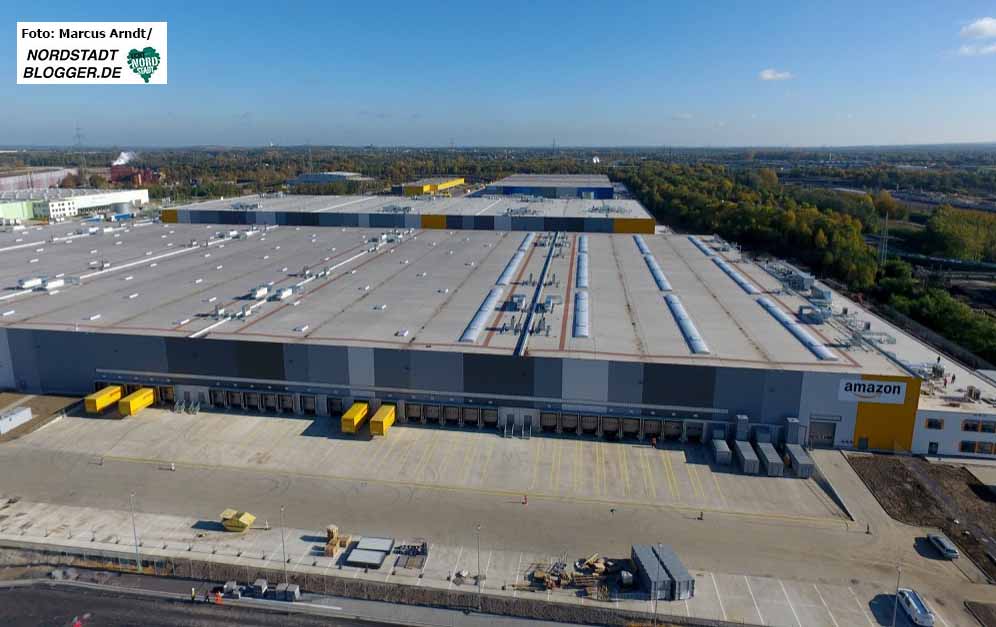 Auf der Westfalenhütte hat Amazon das dritte NRW-Logistikzentrum eröffnet. Foto: Marcus Arndt