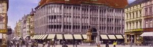 Meyer & Günther - das Kaufhaus am Steinplatz um_1915. Bild: Sammlung Klaus Winter