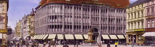 Meyer & Günther - das Kaufhaus am Steinplatz um_1915. Bild: Sammlung Klaus Winter