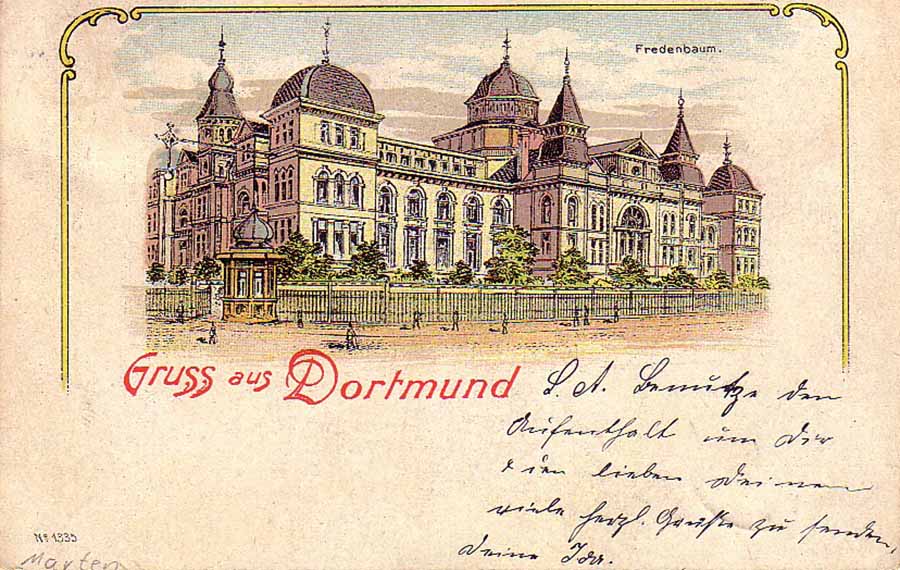 Der Saalbau Fredenbaum an der Münsterstraße um 1905. (Sammlung Klaus Winter)