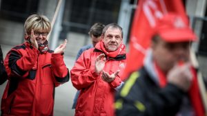 Die Dortmunder DGB-Vorsitzende Jutta Reiter und Jürgen Meier, Erster Bevollmächtigter der IG Metall Dortmund.