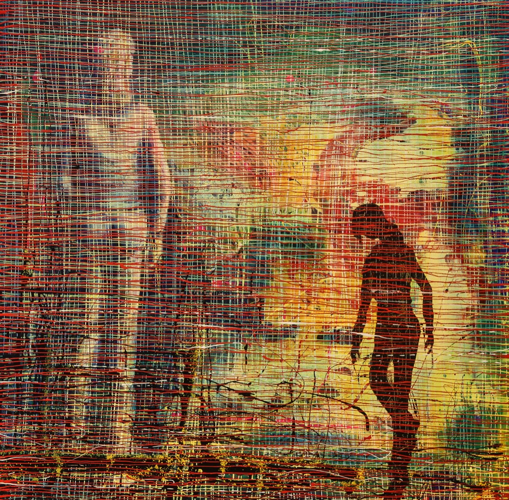 Arbeit von Osman Xani. Titel: "An das Licht" - Acryl auf Leinwand