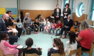 Gerland und Kunstleben unterstützen die Kinder Kita bei ihrer Frère Jakob Performance