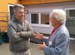 Heiko Waßer im Gespräch mit Dr. Horst Röhr, 1. Vorsitzender der Dortmunder Tafel (Foto Dortmunder Tafel)