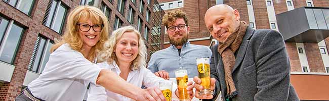 Claudia Friedrichs und Jasmin Vogel (Dortmunder U), Philipp Pöss und Oliver Daniel Sopalla (Agentur Go Between).  Foto: Roland Gorecki / Dortmund-Agentur