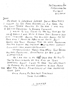 Mit handschriftlichen Briefen entschuldigte sich Larmer für die Luftangriffe.