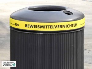 EDG - Mülleimer - Beweismittelvernichter