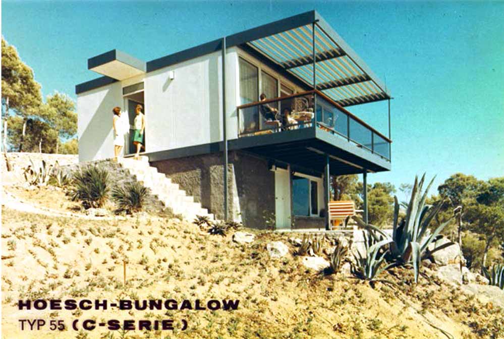 Dieses Musterhaus des Hoeschbungalows wurde auf Mallorca errichtet. Foto: Konzernarchiv