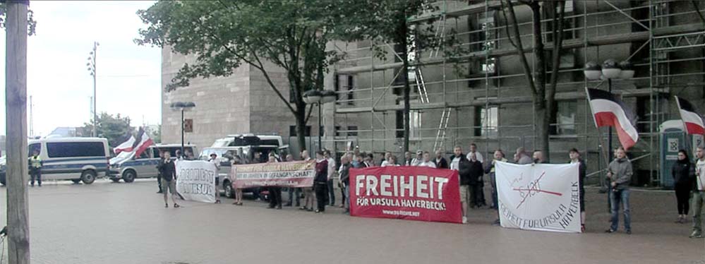 Mehrfach gab es in verschiedene deutschen Städten Solidaritätsaktionen für Ursula Haverbeck.