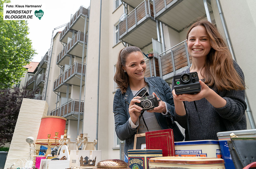 Hofmärkte in der Nordstadt 2018. Die Velokitchen grillt vegane Spieße