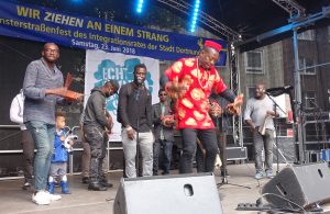 Münsterstraßen Fest 2018 Die Musikgruppe aus Biafra in Nigeria