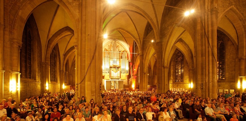 Die gefüllte Stadtkirche St. Reinoldi bei der DEW21-Museumsnacht. Foto: Rupert Warren