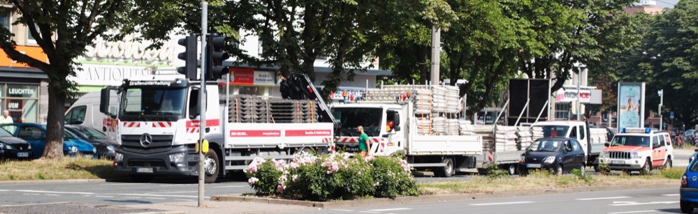 Die vorbereitenden Arbeiten am Ostwall haben begonnen. Foto: Karsten Wickern