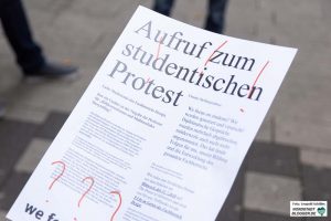 Protest an der Fachhochschule Dortmund