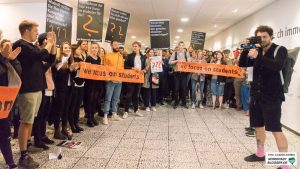 Protest an der Fachhochschule Dortmund