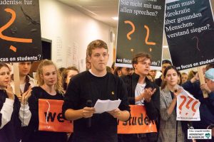 Protest an der Fachhochschule Dortmund