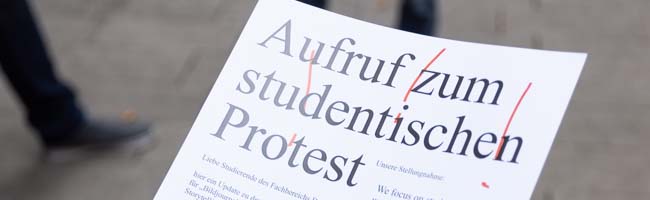 Protest an der Fachhochschule Dortmund