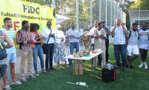 FIDO UFC Köln Rede Siegerehrung Aissatou Balde vom Guinée Solidaire Organisation e.V