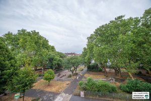 Blick auf den Blücherpark in der Nordstadt von Dortmund