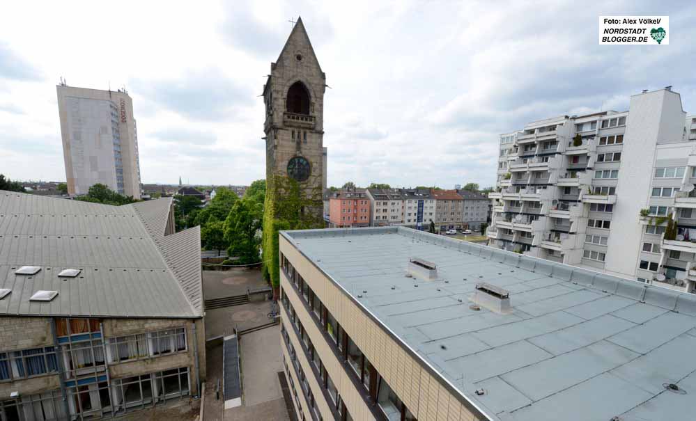 Die ehemalige Johanneskirche in der Nordstadt - Blick vom Kirchenkreis aus.