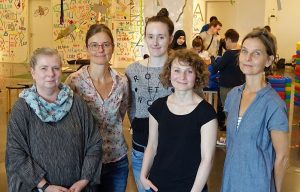 (V.l.:) Martina Bracke (Kulturbüro), Iris Wolf (Selfigrafen), Paulina Rebbe (Kulturbüro), Fleur Vogel (LAG KM), Mechthild Eickhoff (UZWEI)