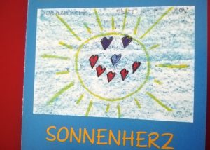 Das von Kindern entworfene Logo des Kinderhospiz Sonnenherz der Elisabeth Grümer Stiftung