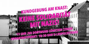 Mit diesem Bild von der JVA Dortmund wirbt die Autonome Antifa 170 für ihre Kundgebung.