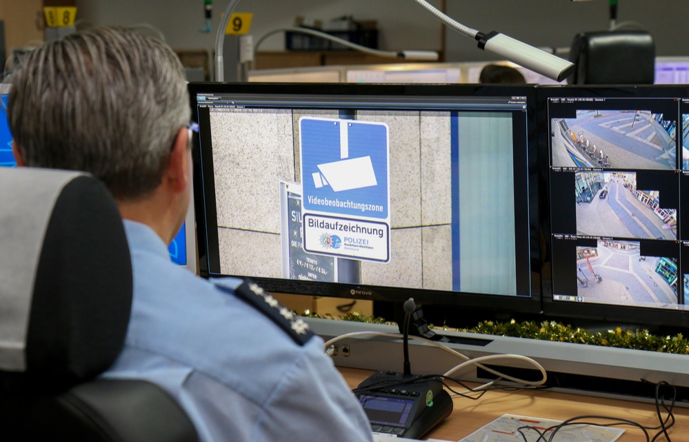 Leitstelle für Videobeobachtung bei der Dortmunder Polizei