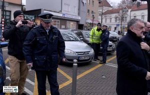 Der Co-Vorsitzende der Partei, Michael Brück, sorgte für die Bilder des Besuchs.