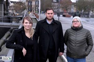 Das Sozialarbeiter-Team rund um den Hörder Bahnhof: Sabine Hoffstiepel, Lena Terstegge und Johann Christian Zenses (v.li.).