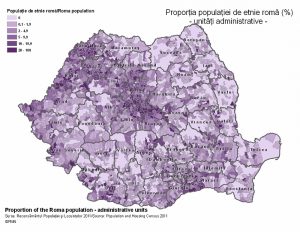 Verteilung von Roma in Rumänien