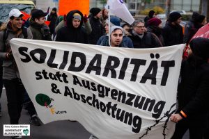 Die Seebrücken-Demonstration auf den Straßen Dortmunds.