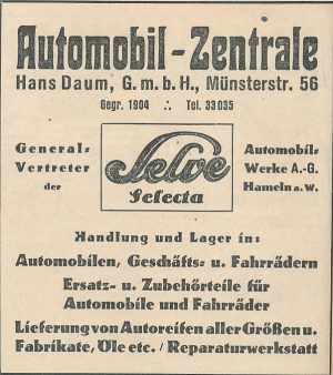 Werbeeintrag in der Jubiläumsausgabe "100 Jahre Dortmunder Zeitung", 1928