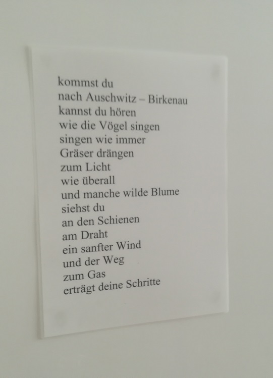 Walter Liggesmeyer Gedicht zu/über Auschwitz